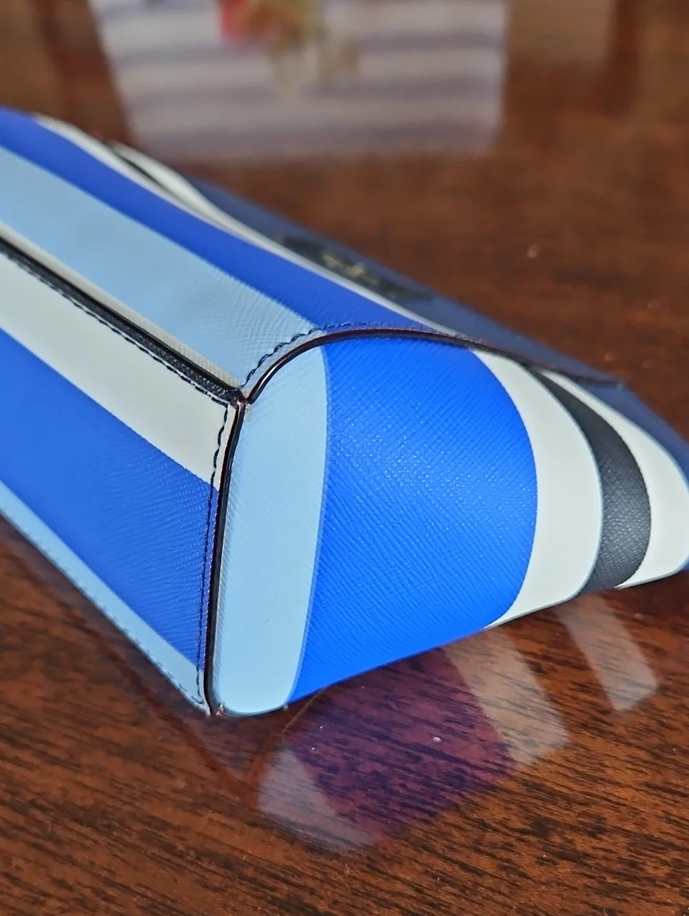 Kate Spade Blue & White Laurel Way Collection Cosmetic Case/Purse - NWOT